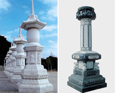 Buddhist stone pillar