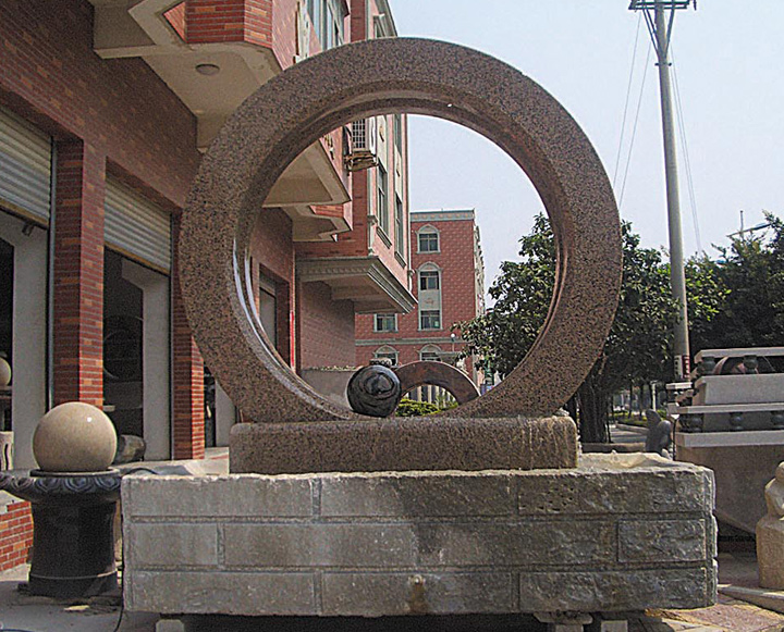 石雕风水轮作品