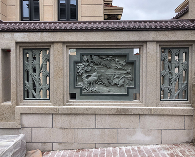 Fence decoration relief